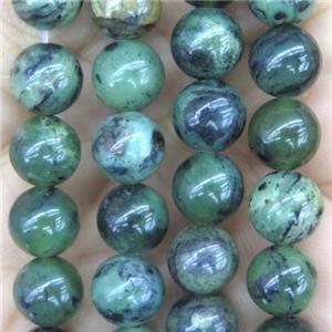 Dendrite Green Jade beads, round, approx 6mm dia [GMRD1499-6MM]