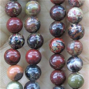 Poppy Jasper beads, round, approx 6mm dia [GMRD1501-6MM]