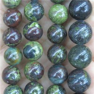 round green Dragon Blood Stone beads, approx 6mm dia [GMRD1502-6MM]