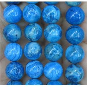 round blue Crazy Lace Agate Beads, dye, approx 8mm dia [GMRD1505-8MM]