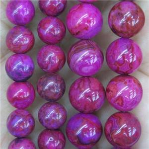 round hotpink Crazy Lace Agate Beads, dye, approx 4mm dia [GMRD1506-4MM]
