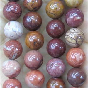 red porcelain Jasper Beads, round, approx 6mm dia [GMRD1509-6MM]