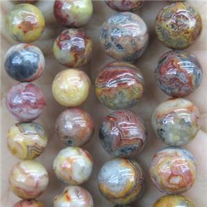 Red Crazy Lace Agate Beads, round, approx 6mm dia [GMRD1513-6MM]