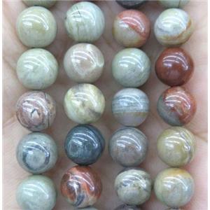 Silver Mist Jasper beads, round, approx 8mm dia [GMRD1529-8MM]
