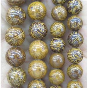yellow Oak Jasper beads, round, approx 10mm dia [GMRD1530-10MM]