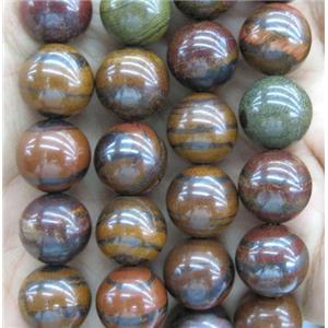 round Red Tiger Iron beads, approx 12mm dia [GMRD1533-12MM]