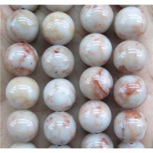 round Orange Picasso Jasper beads, approx 12mm dia [GMRD1544-12MM]