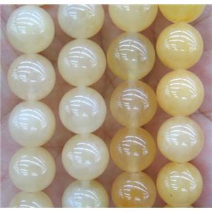 round Yellow Jade beads, approx 4mm dia [GMRD1554-4MM]