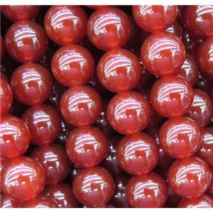 round Red Carnelian Agate beads, approx 8mm dia [GMRD1560-8MM]