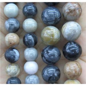 round Picasso Jasper beads, approx 4mm dia [GMRD1566-4MM]