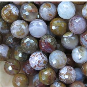 Nueva Agate beads, faceted round, Grade AA, approx 8mm dia [GMRD1572-8MM]
