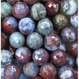 red Blood Stone beads, faceted round, approx 6mm dia [GMRD1574-6MM]