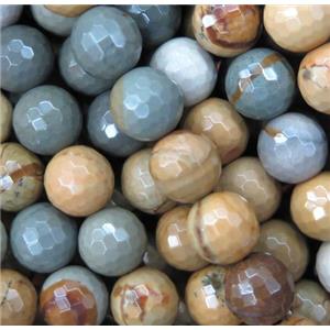 American Picture Jasper beads, faceted round, approx 4mm dia [GMRD1589-4MM]