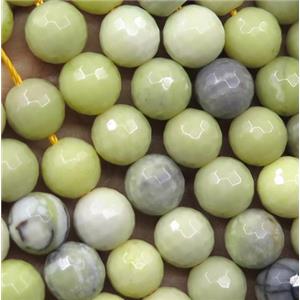 Australian Butter Jasper beads, faceted round, olive, approx 6mm dia [GMRD1594-6MM]