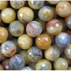 Crazy Lace Agate beads, faceted round, approx 8mm dia [GMRD1610-8MM]