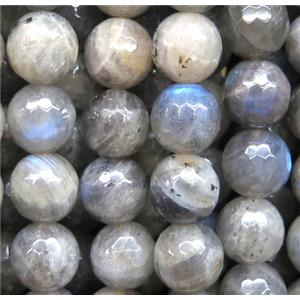 Labradorite beads, faceted round, approx 6mm dia [GMRD287-6MM]