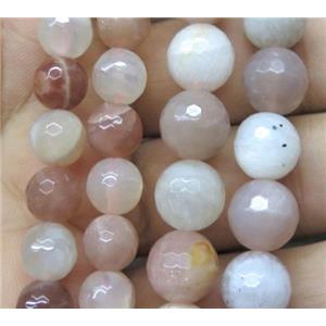 faceted round sunstone beads, approx 12mm dia [GMRD349-12MM]