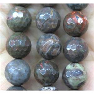 faceted round Ocean Jasper beads, approx 8mm dia [GMRD352-8MM]