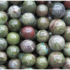 green African Jasper beads, round, approx 14mm dia [GMRD372-14MM]
