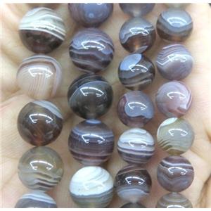 natural round Botswana Agate beads, gray, approx 10mmdia [GMRD390-10MM]
