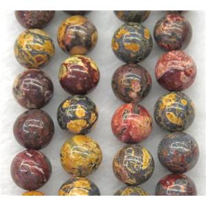 round Red LeopardSkin Jasper beads, approx 8mm dia [GMRD396-8MM]