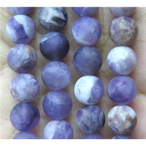 matte round Dogtooth Amethyst Beads, approx 4mm dia [GMRD417-4MM]
