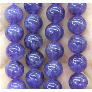 amethyst bead, round, B Grade, approx 8mm dia [GMRD422-8MM]