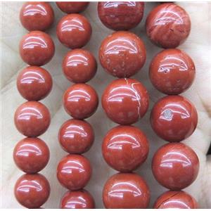 round Red Jasper beads, approx 10mm dia [GMRD453-10MM]