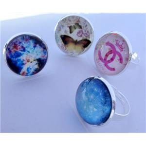 resin cabochon ring, approx 20mm dia [GMRG152]