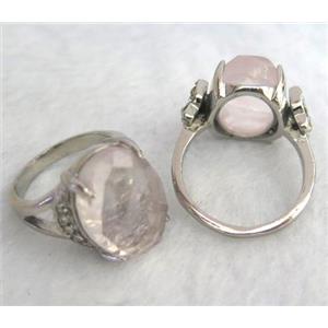 clear quartz ring, freeform, approx 12-15mm [GMRG154]