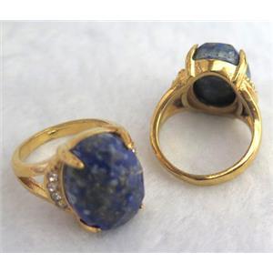 gemstone ring, freeform, approx 12-15mm [GMRG157]