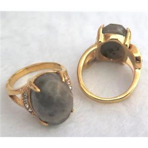 gemstone ring, freeform, approx 12-15mm [GMRG158]