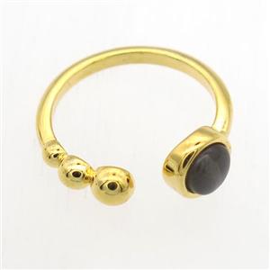 Labradorite Rings, copper, gold plated, approx 6mm, 18mm dia [GMRG666]