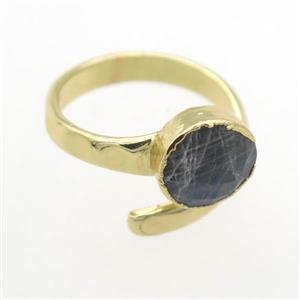 Labradorite Rings, copper, platinum plated, approx 10mm, 19mm dia [GMRG733]