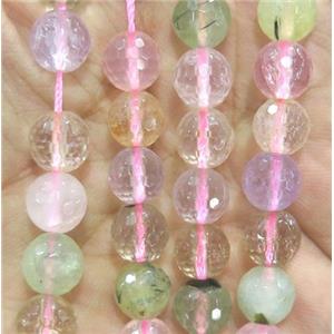mixed gemstone beads, faceted round, approx 12mm dia [GMSCQ239-12MM]