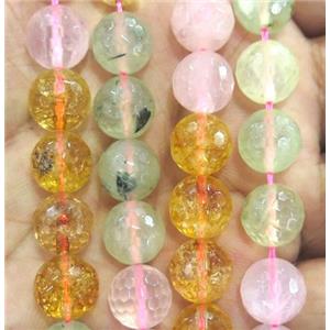 mixed gemstone beads, faceted round, approx 12mm dia [GMSCQ240-12MM]