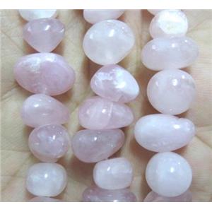 rose quartz bead chips, approx 8-12mm [GMST362]