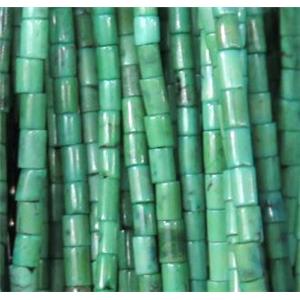 tiny green turquoise tube beads, approx 2.5x4mm [GMT1255]