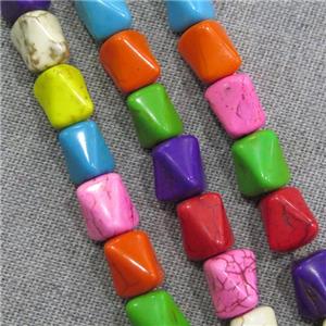 synthetic Turquoise erose beads, mix color, approx 10-14mm [GMT1359]