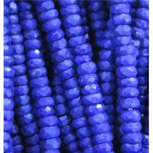 blue synthetic Turquoise beads, faceted rondelle, approx 5x8mm, 15.5 inches [GMT228-5X8MM]