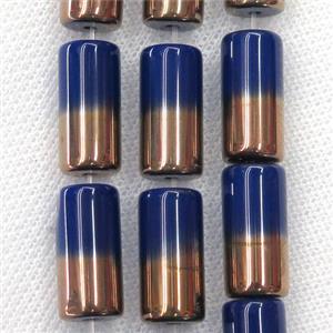 Jadeite Glass tube beads, approx 10x20mm [GSFPB054]