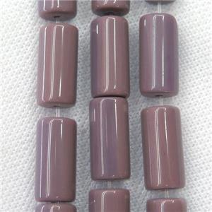 purple Jadeite Glass tube beads, approx 10x20mm [GSFPB063]