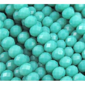 Chinese crystal glass bead, faceted rondelle, Amazonite, approx 8mm, 72pcs per st [GSICC1008-8MM]