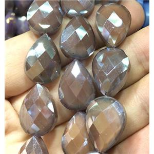 chinese crystal glass bead, faceted teardrop, approx 13x18mm, 36pcs per st [GSICC1295]