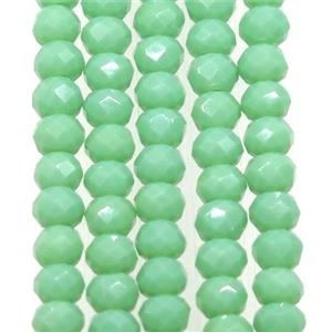 green chinese crystal glass beads, faceted rondelle, approx 2.5x3mm, 150 pcs per st [GSICC1346]