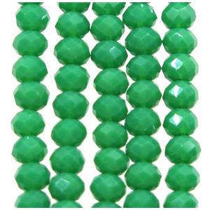 green chinese crystal glass beads, faceted rondelle, approx 2.5x3mm, 150 pcs per st [GSICC1353]