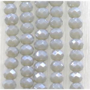gray chinese crystal glass beads, faceted rondelle, approx 2.5x3mm, 150 pcs per st [GSICC1370]