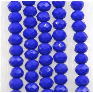 blue chinese crystal glass beads, faceted rondelle, approx 2.5x3mm, 150 pcs per st [GSICC1371]
