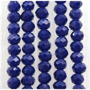 dark blue chinese crystal glass beads, faceted rondelle, approx 2.5x3mm, 150 pcs per st [GSICC1373]