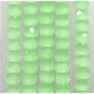 green chinese crystal glass beads, faceted rondelle, approx 2.5x3mm, 150 pcs per st [GSICC1375]